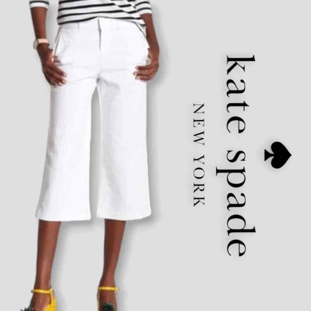 Kate Spade New York Women's Size 28 Broome Street Straight Leg Crop Pants White